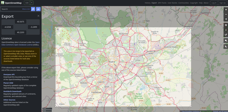 Bounding box in OpenStreetMap
